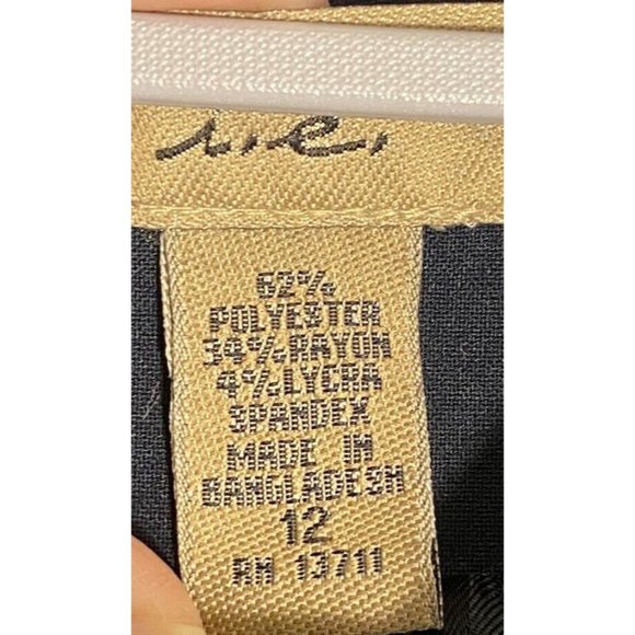 I.E. Women's Navy Jacket Blazer Y2K Classic Full Zip Pockets Vintage Lined sz 12 - Picture 2 of 7